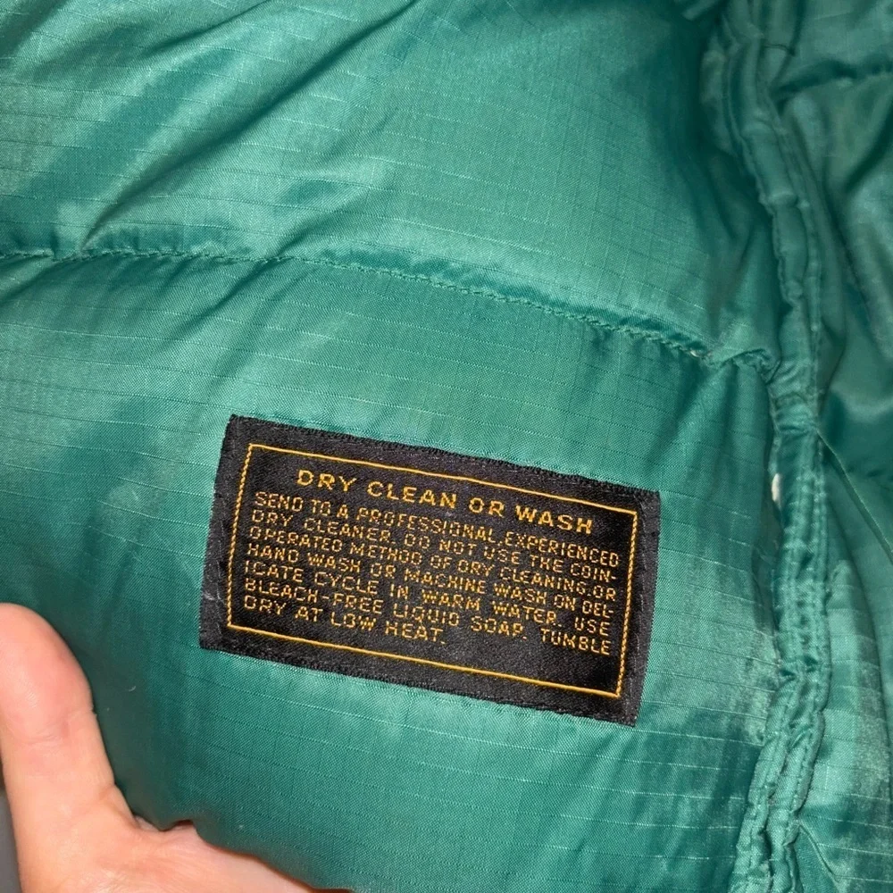 Vintage 1960s Eddie Bauer Goose Down Quilted Vest with Snaps